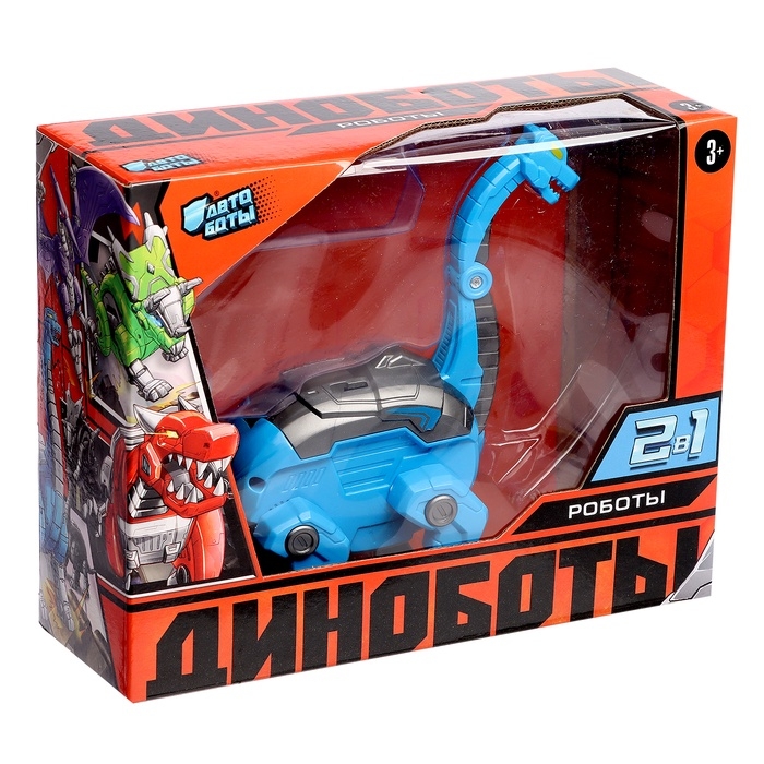 Робот-динозавр «Бронтозавр», трансформируется в яйцо, цвет голубой