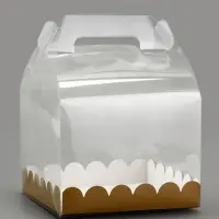 PVC Коробка для бенто - торта, прозрачная, 16&times;16&times;12 см