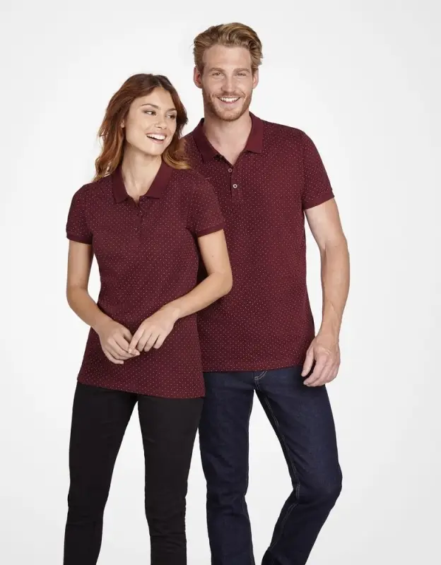 Рубашка поло женская Brandy Women, бордовая с белым, размер XS