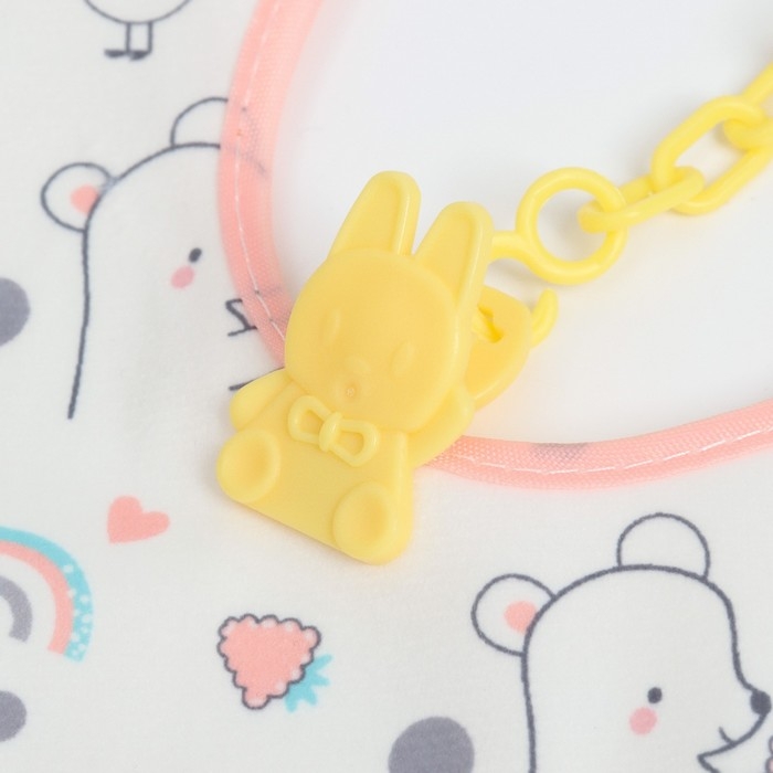 Набор детских слюнявчиков Крошка Я, 4 шт. + подарок, 29х20 см., цвет розовый, серый Набор детских слюнявчиков Крошка Я, 4 шт. + подарок, 29х20 см., цвет розовый, серый