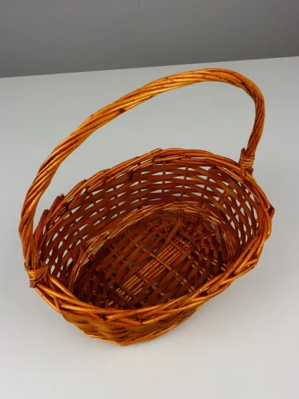 Корзина плетеная (ива): 38х27хH14хHH37, 1 шт., натуральный