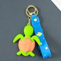 Брелок резина с карабином, ремешком "Черепашка" 2х6,3х24,3 см