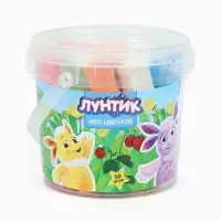 Мел цветной &laquo;Лунтик&raquo;, 20 шт. в ведерке