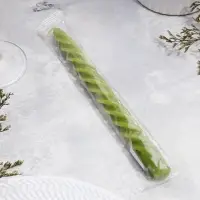 Свеча витая, 2.3&times;24.5 см, 5 ч, 50 г, оливковая