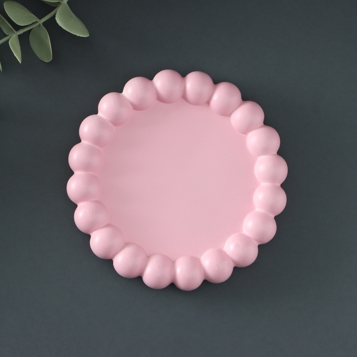 Подставка для мелочей - подсвечник "Бусы" 12х2см, розовый