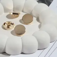 Пуговицы на ножке, металлические, d=18 мм, набор 10 шт., глянцевые, цвет золотой