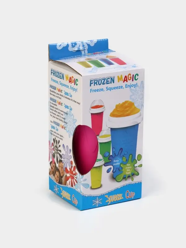 Стакан для мороженого, слаш стакан Доляна &laquo;Мэджик&raquo;, 21&times;11&times;11 см, силикон, розовый