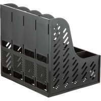 Лоток вертикальный Attache 4отделения сборный черный