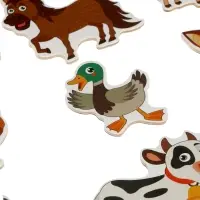 Пазлы для малышей "Ферма" цветные липучки Пазлы для малышей "Ферма" цветные липучки