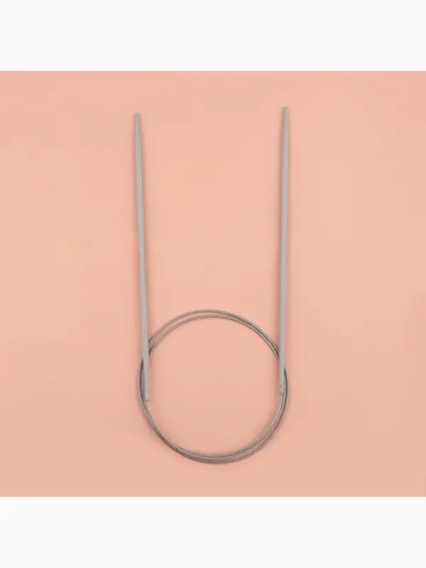 Спицы круговые, для вязания, с тефлоновым покрытием, с металлическим тросом, d=3 мм, 14/80 см Спицы круговые, для вязания, с тефлоновым покрытием, с металлическим тросом, d=3 мм, 14/80 см