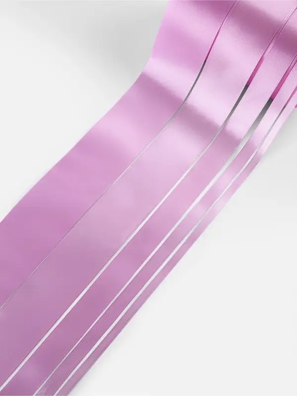 Атласная лента, набор 5 шт., 6/10/20/40/50 мм, 23&plusmn;1 м, светло-сиреневая №45