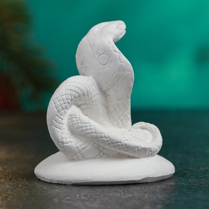 Новый год. Символ 2025. Фигура для раскраски  Новый год. Символ 2025. Фигура для раскраски "Змея Кобра" 5х5см