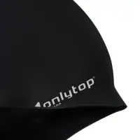 Шапочка для плавания взрослая ONLYTOP, силиконовая, 46 г, обхват 54-60 см, чёрная