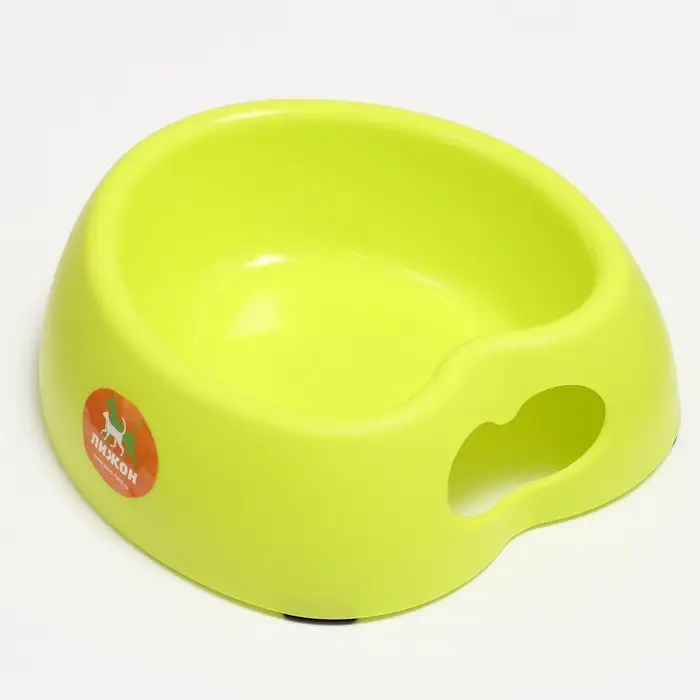 Миска &laquo;Сердце&raquo;, 400 мл, 26.5&times;25&times;8 см, пластик, зелёная