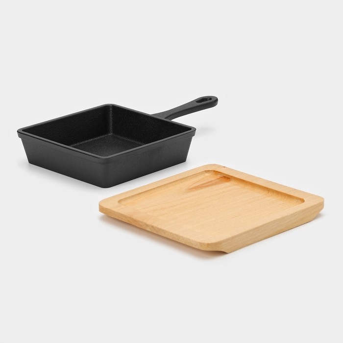 Сковорода чугунная Magma «Ханой», 23×13,5×3,5 см, индукция, цвет чёрный Сковорода чугунная Magma «Ханой», 23×13,5×3,5 см, индукция, цвет чёрный