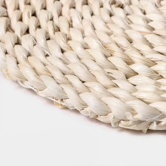 Салфетка сервировочная на стол Доляна &laquo;Косичка&raquo;, плетёная, d=25 см, бежевая