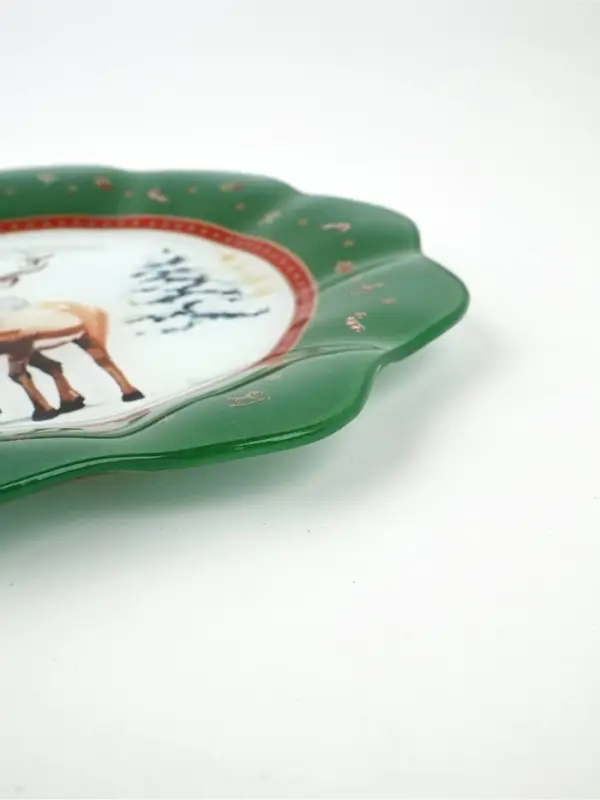 Тарелка новогодняя плоская &laquo;Лесная сказка&raquo;, d=23 см