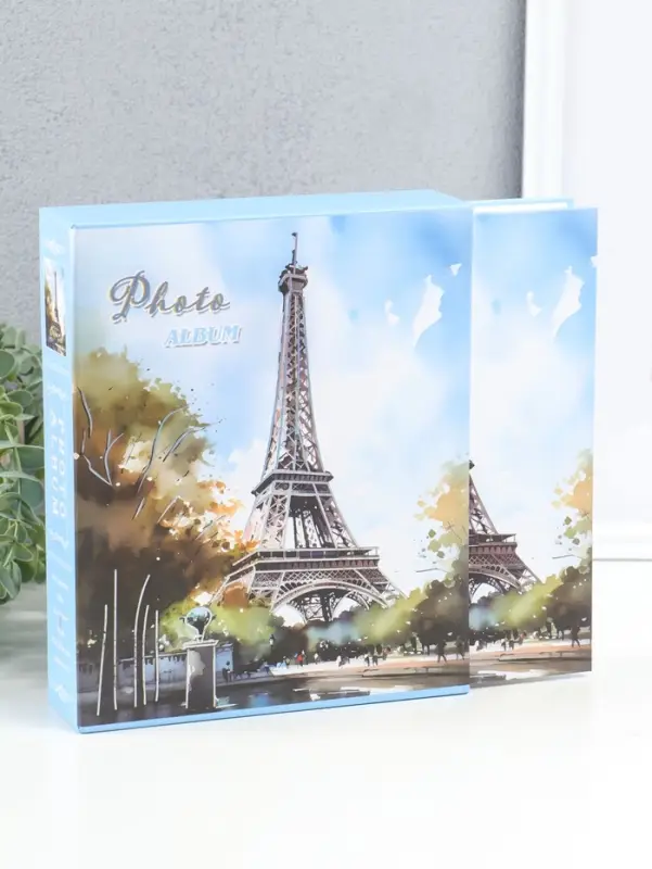 Фотоальбом на 80 фото 10х15 см "Парк у Эйфелевой башни" в коробке 5х19х22,8 см