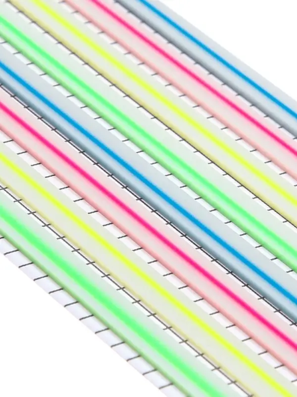 Блок-закладка с липким краем, 8 блоков по 20 штук, флуоресцентная полоска, 140&times;6 мм