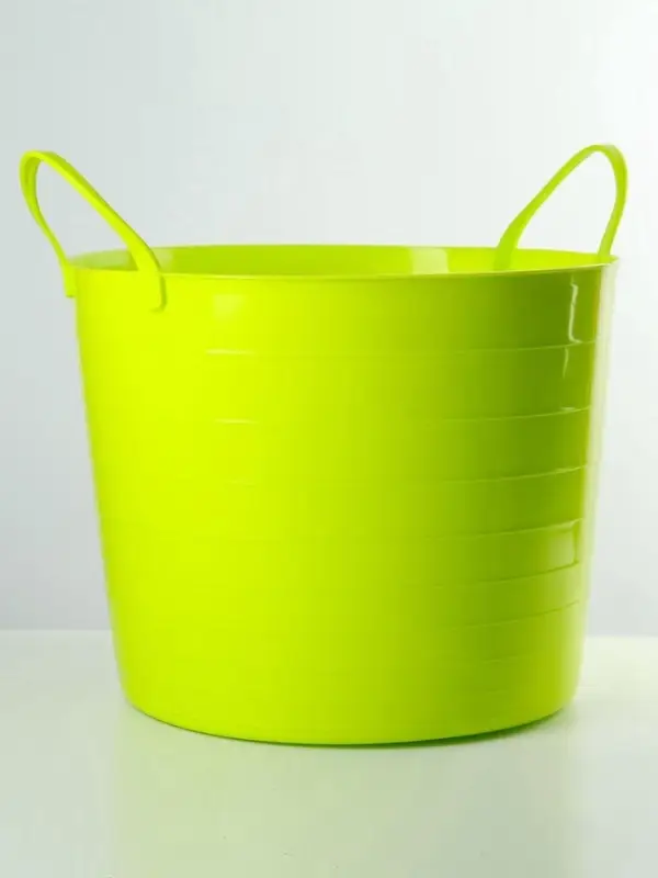 Корзина для белья мягкая, 27 л, d=37.5 см, h=30 см, ярко-зелёная