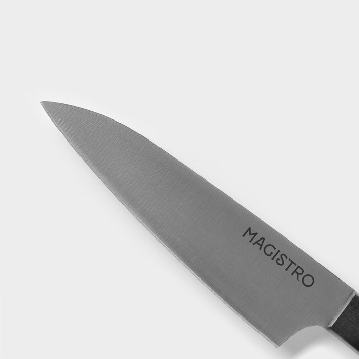 Нож кухонный овощной Magistro Hinshitsu, нержавеющая сталь, 10,6 см, чёрный Нож кухонный овощной Magistro Hinshitsu, нержавеющая сталь, 10,6 см, чёрный