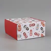 Коробка подарочная самосборная &laquo;Русский стиль&raquo;, 24&times;24&times;12 см