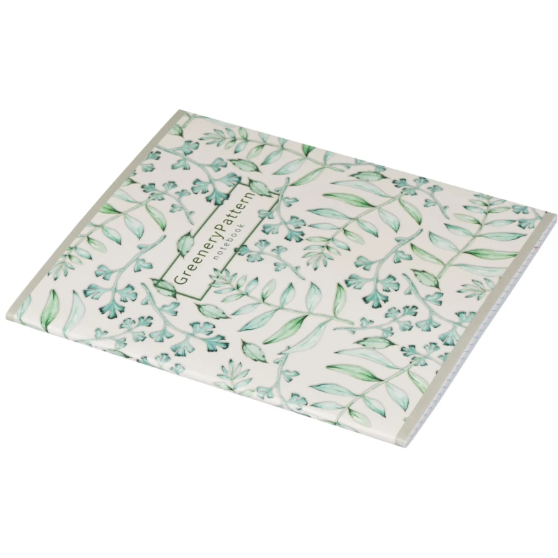 Бизнес-тетрадь Цветы А5 48л, клетка, обл. мел. картон, скрепка,белый