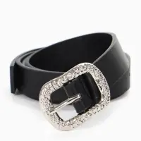 Ремень женский, металлическая пряжка, 2.3&times;105 см, чёрный
