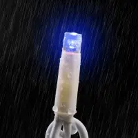 Гирлянда &laquo;Занавес&raquo; 2&times;3 м, IP65, УМС, белая нить каучук, 600 LED, свечение синее, 220 В