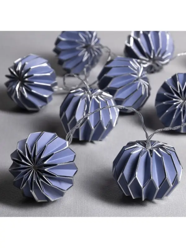 Гирлянда &laquo;Нить&raquo; 2 м с насадками &laquo;Синий фонарик&raquo;, IP20, прозрачная нить, 10 LED, от батареек АА&times;2, свечение тёплое белое