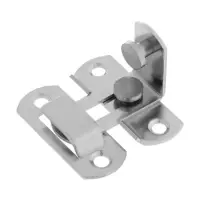 Шпингалет накладной ТУНДРА, угловой, 41&times;32 мм, цвет хром