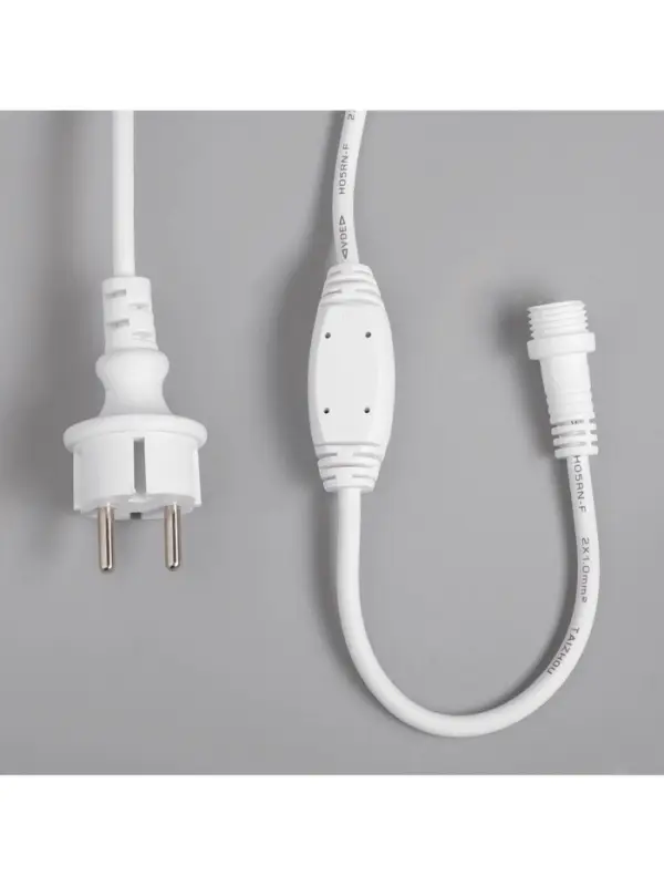 Гирлянда «Занавес» 2 × 3 м, IP65, УМС, белая нить каучук, 600 LED, свечение белое, 220 В