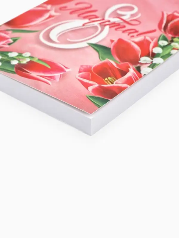 Ежедневник в мягкой обложке А6, 120 л "Красные тюльпаны"