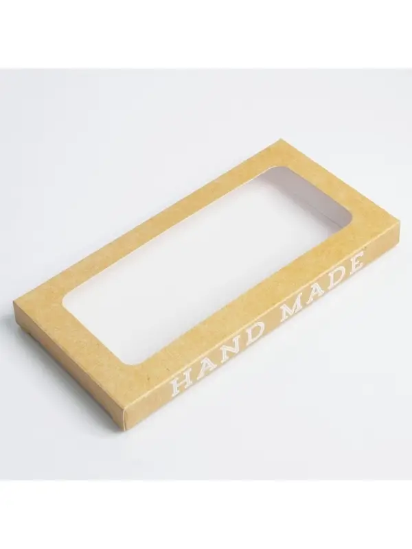 Коробка для шоколада, кондитерская упаковка, «Hand made», с окном, 17.3 х 8.8 х 1.5 см Коробка для шоколада, кондитерская упаковка, «Hand made», с окном, 17.3 х 8.8 х 1.5 см