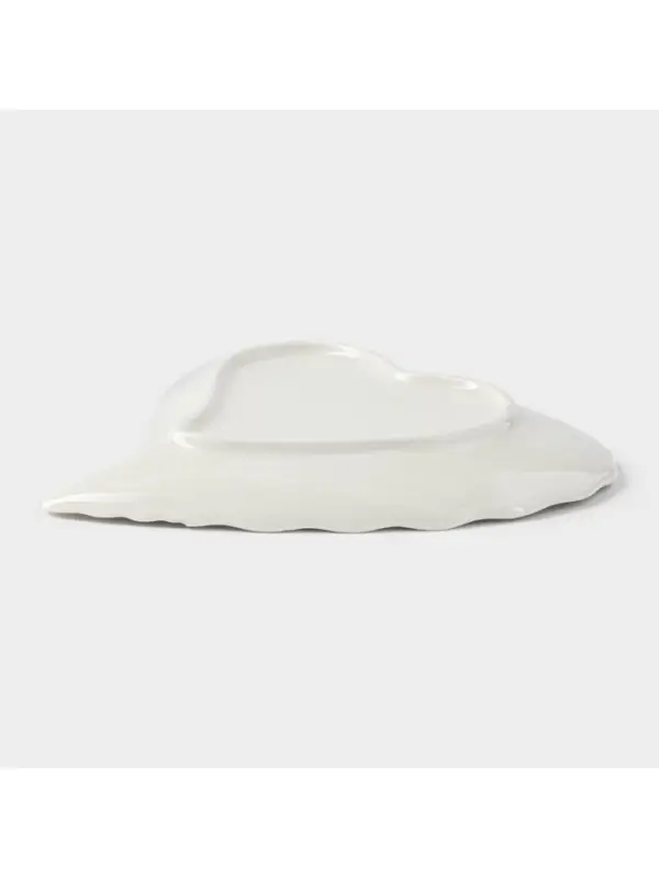 Блюдо сервировочное &laquo;Сердце&raquo;, 17&times;16&times;2 см, керамика, белое