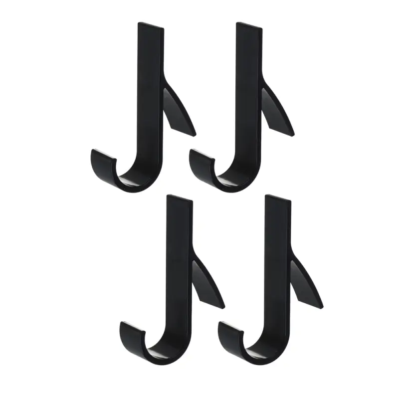 VETTA Крючки для ванной на радиатор обогрева, 4шт, полистирол, черный