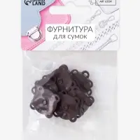 Кнопки магнитные, пришивные, матовые, d=18 мм, 6 шт., коричневые