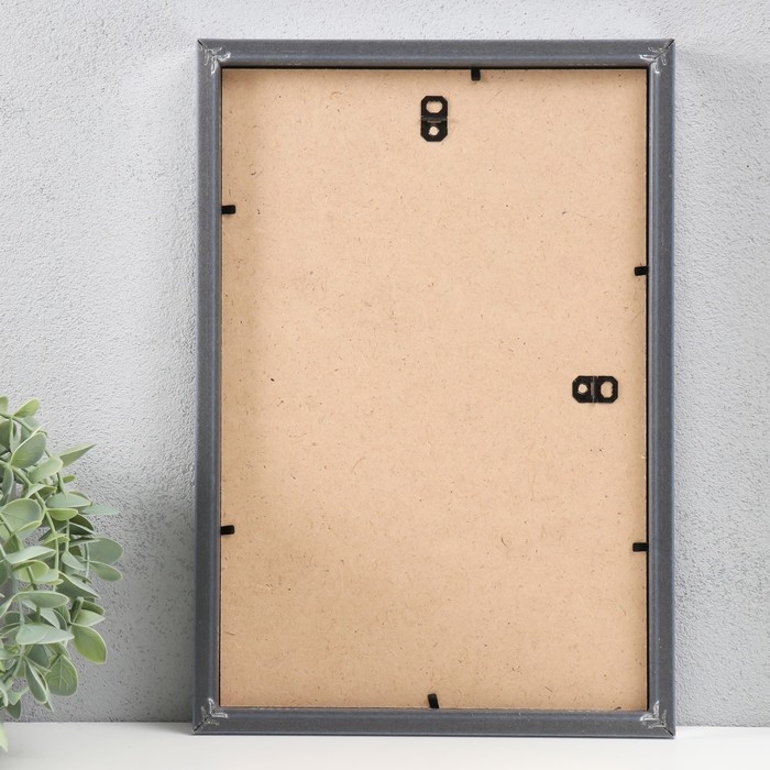 Фоторамка пластик Фоторамка пластик "МИРАМ" 20х30 см, 641822-8, серебро (пластиковый экран)