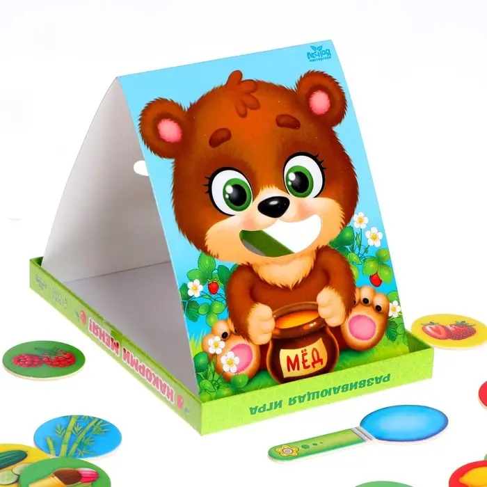 Развивающая игра &laquo;Накорми зверушку&raquo;, 2 основы, ложка, 20 элементов