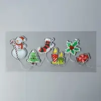 Светодиодная наклейка на окна &laquo;Снеговичок&raquo;, 0.5 м, 6 LED, от батареек CR2032&times;2, свечение тёплое белое