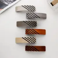 Заколка - автомат для волос QF &laquo;Чара&raquo;, полосы, 9 см, МИКС