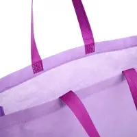 Сумка пляжная без застёжки, 45&times;12&times;35 см, однотонная, сиреневая