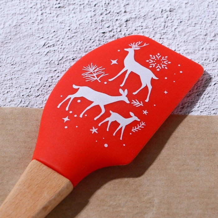 Новый год. Набор силиконовых лопаток «Лесная сказка», 2 шт в наборе (26х5 см, 23.3х4.3 см) Новый год. Набор силиконовых лопаток «Лесная сказка», 2 шт в наборе (26х5 см, 23.3х4.3 см)