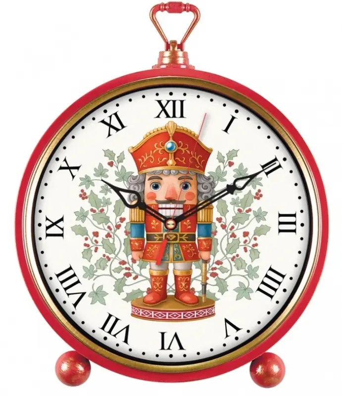 Часы настольные/настенные Часы настольные/настенные "Щелкунчик", интерьерные, плавный ход, 26х32 см, красно-золотистый 1097209
