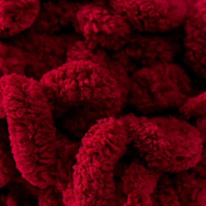 Плюшевая пряжа для вязания руками ALIZE, Puffy, 100% микрополиэстер, 9 м/100 г, (107 вишня)