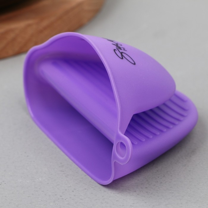 Прихватка для горячего «Прованс», силикон, 11 х 8.3 см, цвет фиолетовый Прихватка для горячего «Прованс», силикон, 11 х 8.3 см, цвет фиолетовый