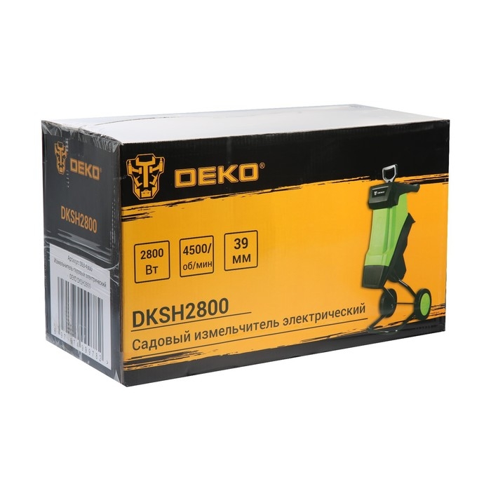 Измельчитель садовый электрический DEKO DKSH2800, 2800 Вт, max d=39 мм