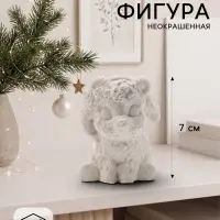 Фигурка декоративная &laquo;Барашек сидит&raquo;, неокрашенная, 7&times;5&times;5 см, белая