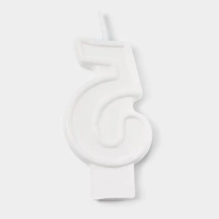 Свеча цифра для торта &laquo;5&raquo;, 3,7 х 7,2 см