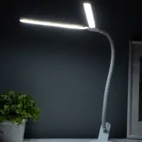 Настольная лампа RISALUX &laquo;Семи&raquo;, LED 5 Вт, 6000К, 7.5&times;10.5&times;65 см, белый